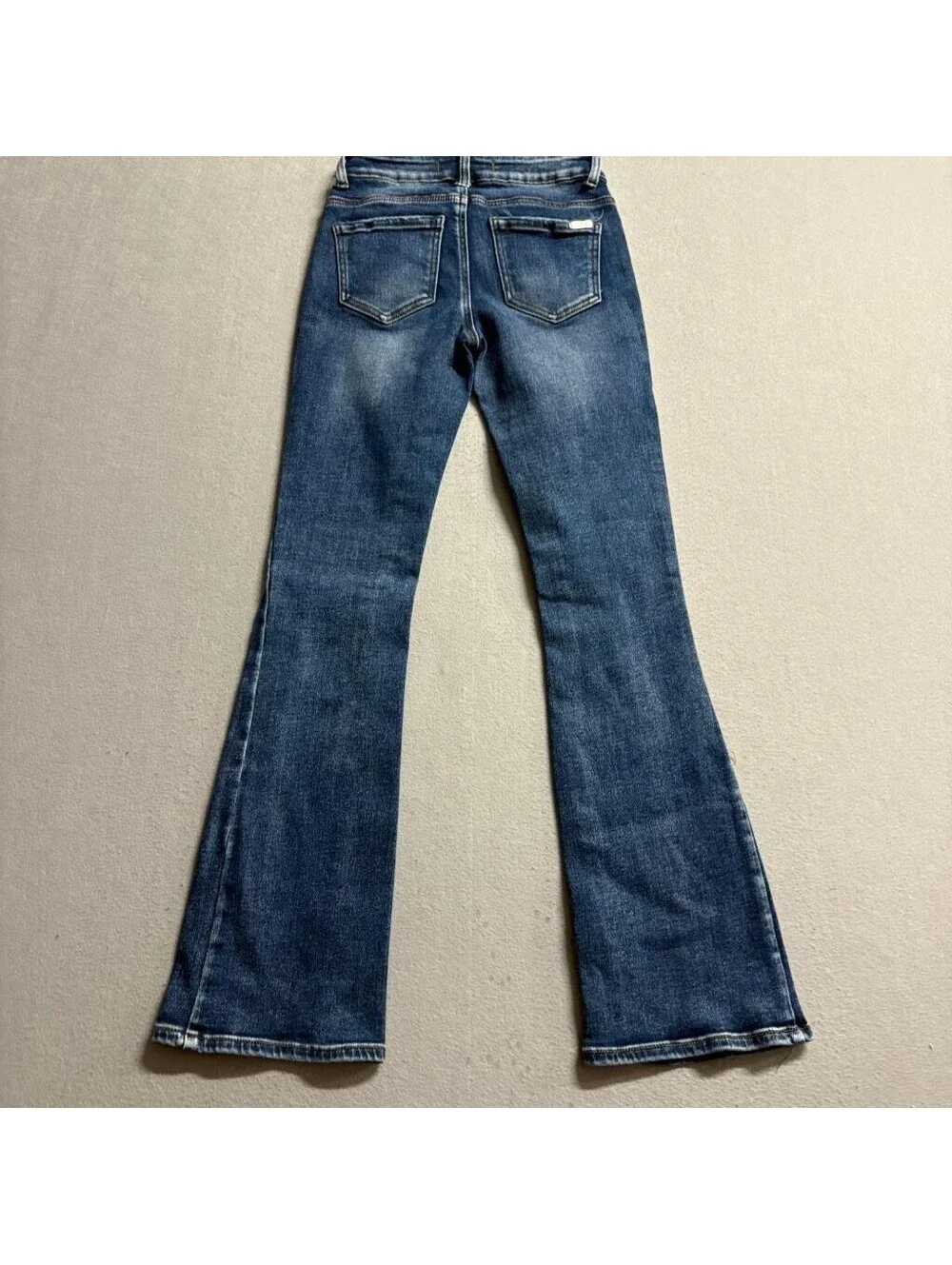Disclosure Flare Jeans Womens Size 0/24 Blue Denim Stretch Mid Rise